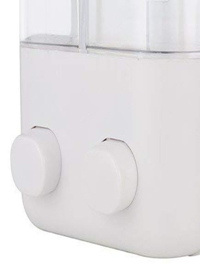 GION 2 in 1 Wall Mount Soap Dispenser Clean Bathroom Multi Purpose Twin Head Easy Separated & Assembled Double Head Touch Soap Dispenser Shampoo/Conditioner/Lotion Gel Dispenser (1Pcs) - Image 5